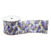 Lila Iris-Blume Satinband (Spule)