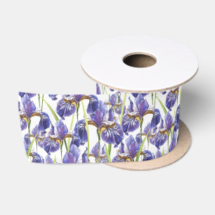 Lila Iris-Blume Satinband