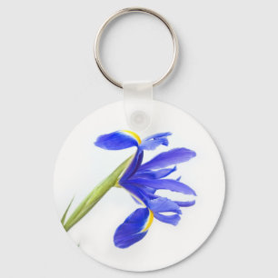 Lila Iris-Blume Schlüsselanhänger