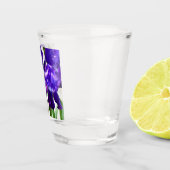 Lila Iris-Blume Schnapsglas (Rechts)