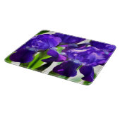 Lila Iris-Blume Schneidebrett (Ecke)