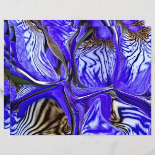 Lila Iris Blume Scrapbook Paper