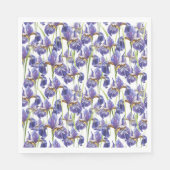 Lila Iris-Blume Serviette (Vorderseite)