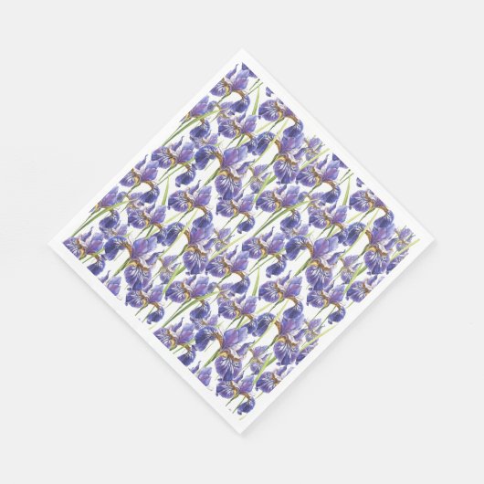 Lila Iris-Blume Serviette (Ecke)