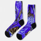 Lila Iris-Blume Socken (Linkes Detail)