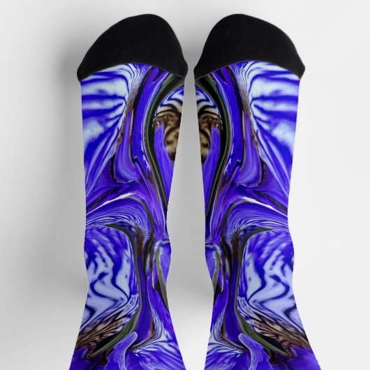 Lila Iris-Blume Socken (Oben)