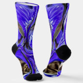 Lila Iris-Blume Socken (Gewinkelt)