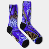 Lila Iris-Blume Socken (Rechts)
