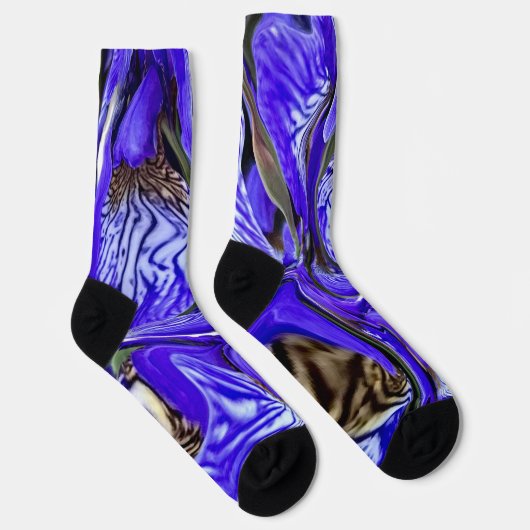 Lila Iris-Blume Socken (Rechts)
