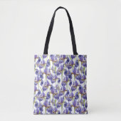 Lila Iris-Blume Tasche (Vorderseite)