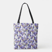 Lila Iris-Blume Tasche (Rückseite)