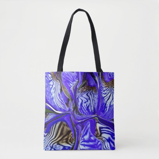 Lila Iris-Blume Tasche (Vorderseite)