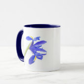 Lila Iris-Blume Tasse (Vorderseite Links)