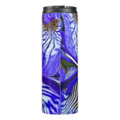 Lila Iris-Blume Thermosbecher (Rückseite)
