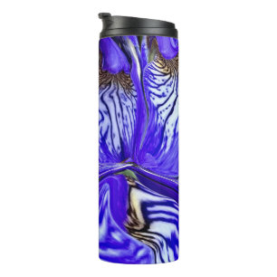 Lila Iris-Blume Thermosbecher