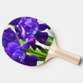 Lila Iris-Blume Tischtennis Schläger (Seitenansicht)