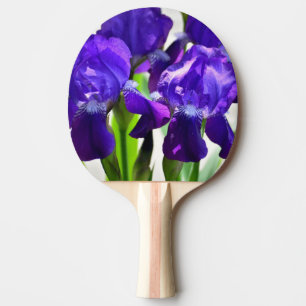 Lila Iris-Blume Tischtennis Schläger