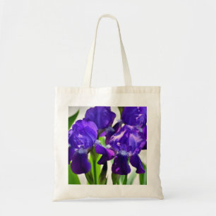 Lila Iris-Blume Tragetasche
