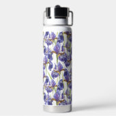 Lila Iris-Blume Trinkflasche (Hinten)