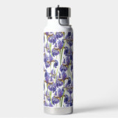 Lila Iris-Blume Trinkflasche (Links)