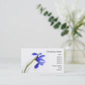 Lila Iris-Blume Visitenkarte (Stehend Vorderseite)