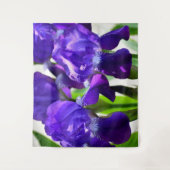 Lila Iris-Blume Wandteppich (Vorderseite)