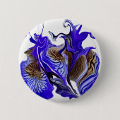 Lila Iris Blume Wirbel Button (Vorderseite)