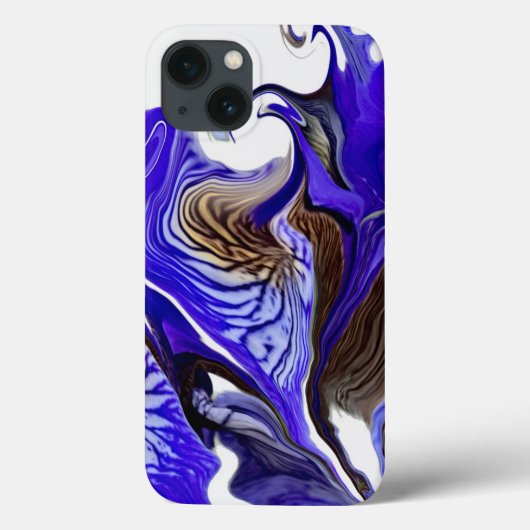 Lila Iris Blume Wirbel Case-Mate iPhone Hülle (Rückseite)