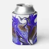 Lila Iris Blume Wirbel Dosenkühler (Kanne Vorderseite)