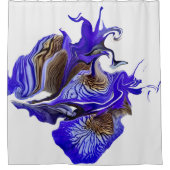 Lila Iris Blume Wirbel Duschvorhang (Vorderseite)