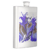 Lila Iris Blume Wirbel Flachmann (Rechts)