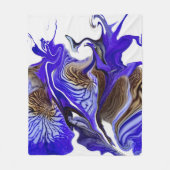 Lila Iris Blume Wirbel Fleecedecke (Vorderseite)