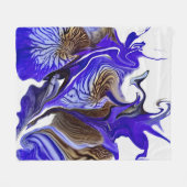 Lila Iris Blume Wirbel Fleecedecke (Vorderseite (Horizontal))