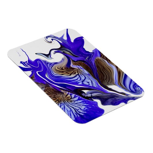 Lila Iris Blume Wirbel flexibel Magnet (Rechte Seite)