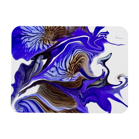 Lila Iris Blume Wirbel flexibel Magnet (Horizontal)