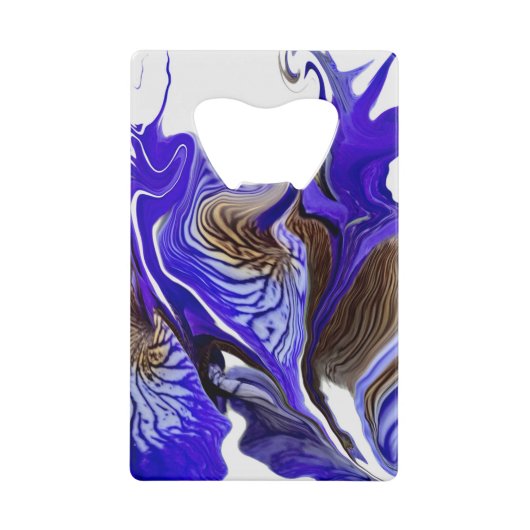 Lila Iris Blume Wirbel Geldbeutel Flaschenöffner (Vorderseite)