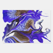 Lila Iris Blume Wirbel Geschenkpapier Set (Vorderseite 2)