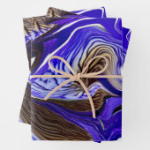 Lila Iris Blume Wirbel Geschenkpapier Set (Beispiel)