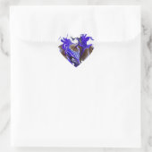 Lila Iris Blume Wirbel Herz-Aufkleber (Tasche)