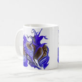 Lila Iris Blume Wirbel Kaffeetasse (Vorderseite Links)