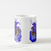 Lila Iris Blume Wirbel Kaffeetasse (Mittel)