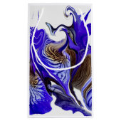 Lila Iris Blume Wirbel Kleine Geschenktüte (Rückseite)