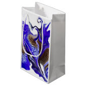 Lila Iris Blume Wirbel Kleine Geschenktüte (Rückseite Schrägansicht)