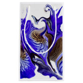 Lila Iris Blume Wirbel Kleine Geschenktüte (Vorderseite)