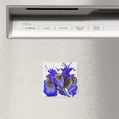 Lila Iris Blume Wirbel Magnet (In Situ (Geschirrspüler))