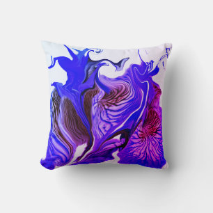 Lila Iris Blume Wirbel / Miami / Kissen