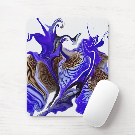Lila Iris Blume Wirbel Mousepad (Mit Mouse)
