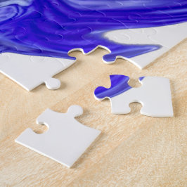 Lila Iris Blume Wirbel Puzzle