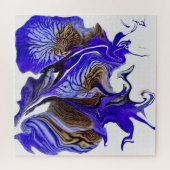 Lila Iris Blume Wirbel Puzzle (Horizontal)