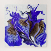 Lila Iris Blume Wirbel Puzzle (Vertikal)